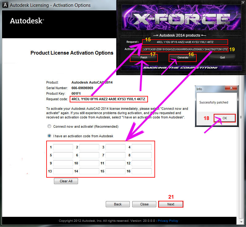 autocad 2013 activation code crack download